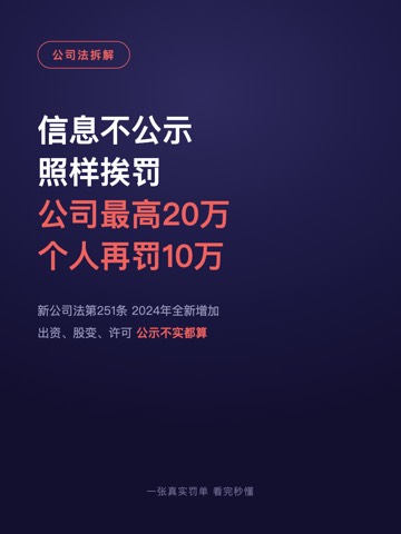 信息不公示 照样挨罚 公司最高20万 个人再罚10万
